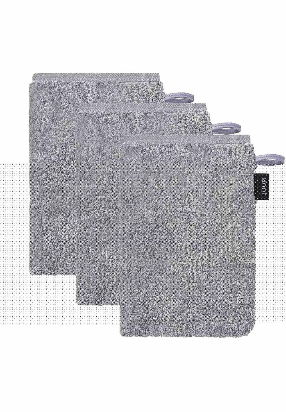 JOOP Waschlappen 3er Pack - Waschhandschuh Doubleface 16x22cm Walkfrottier