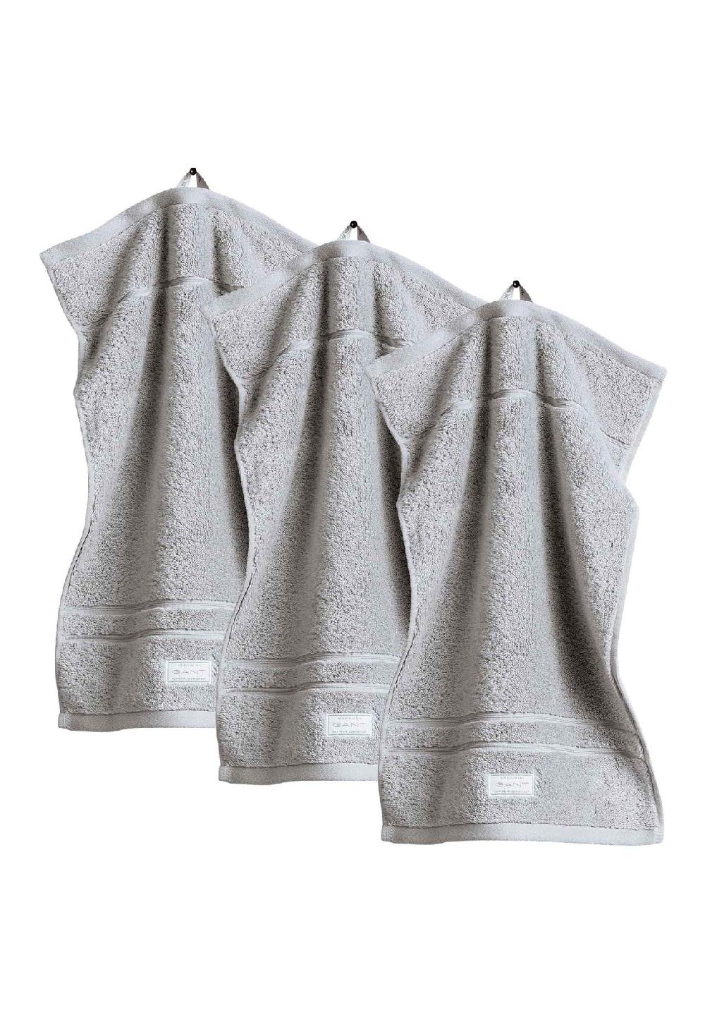 GANT Gästetuch 3er Pack - Organic Premium Towel Frottee