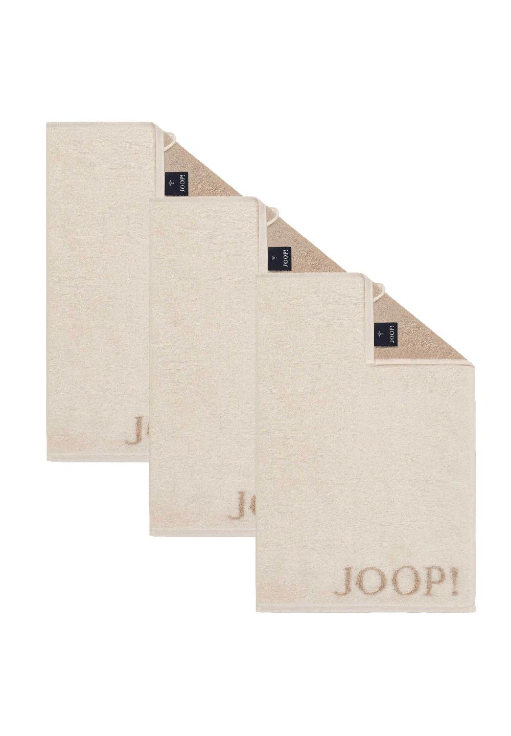 JOOP Gästetuch Classic Frottierkollektion 3er Pack - 30x50 cm Walkfrottier