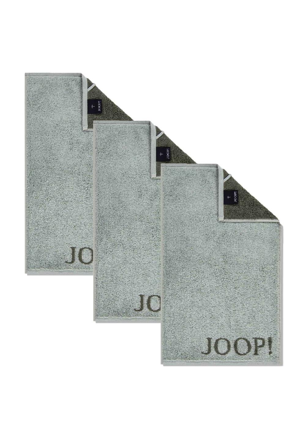 JOOP Gästetuch Classic Frottierkollektion 3er Pack - 30x50 cm Walkfrottier