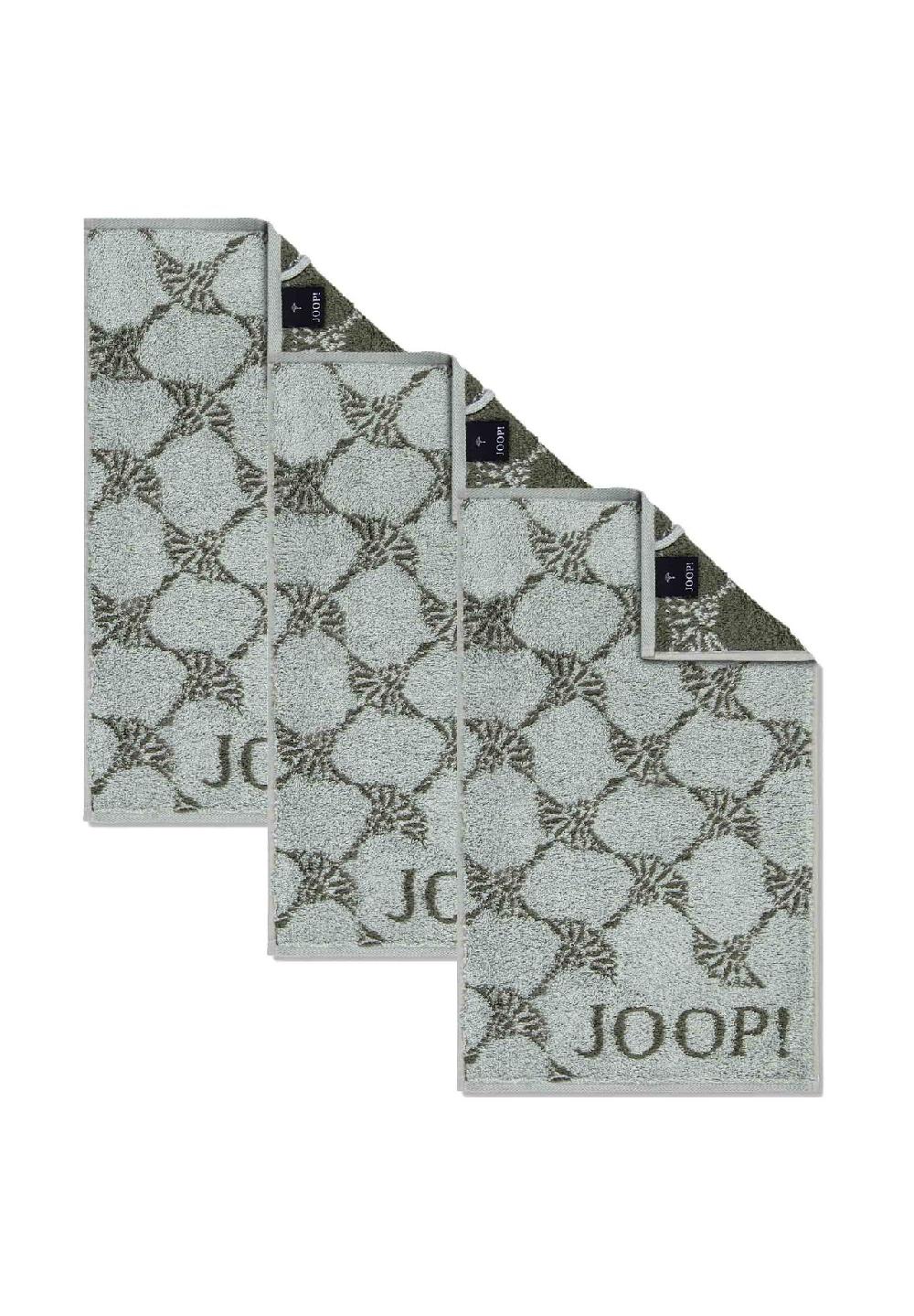 JOOP Gästetuch Classic Frottierkollektion 3er Pack - 30x50 cm Walkfrottier