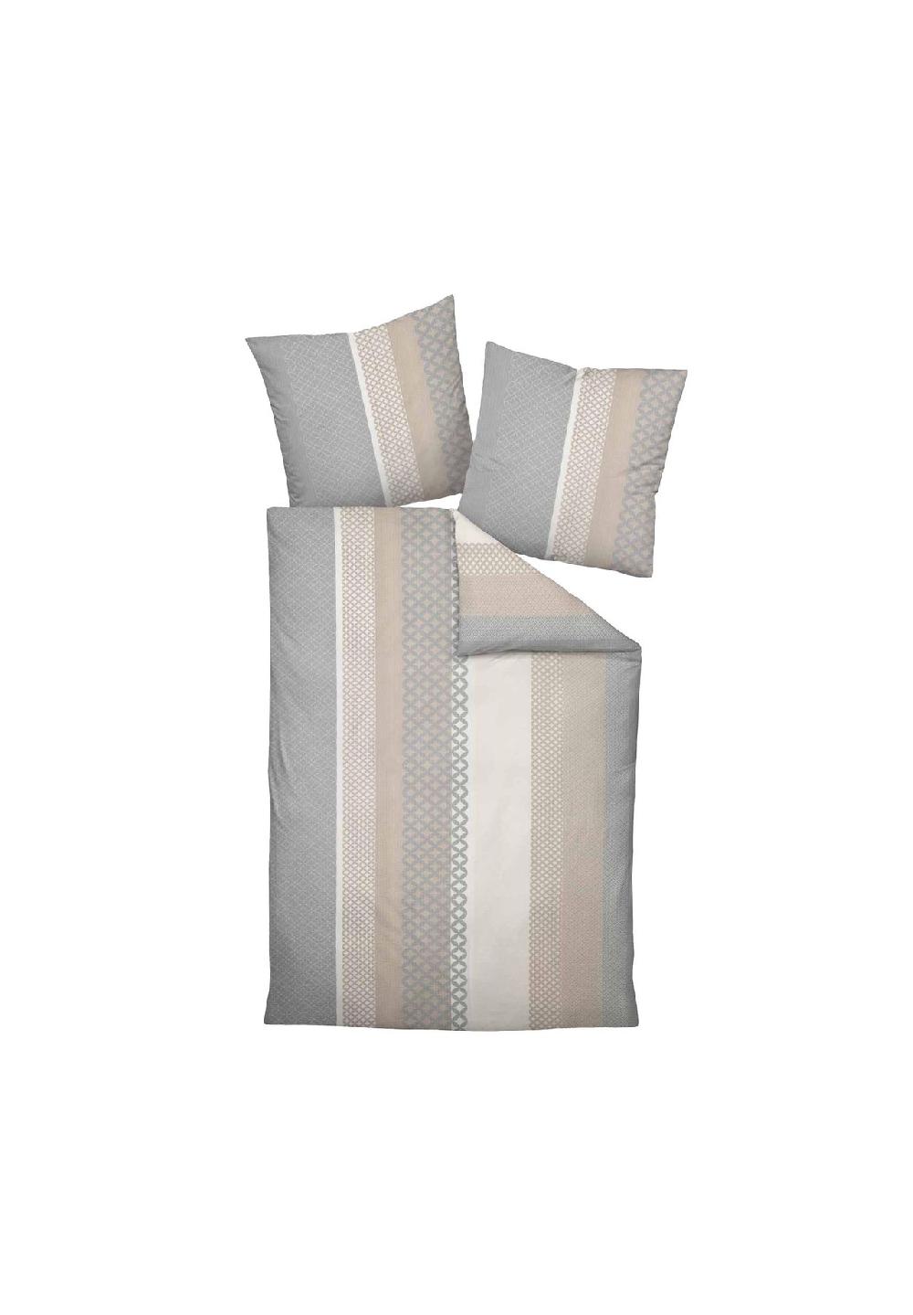 Janine® Bettwäsche 2 teilig - Mako-Soft-Seersucker Baumwolle bügelfrei uni