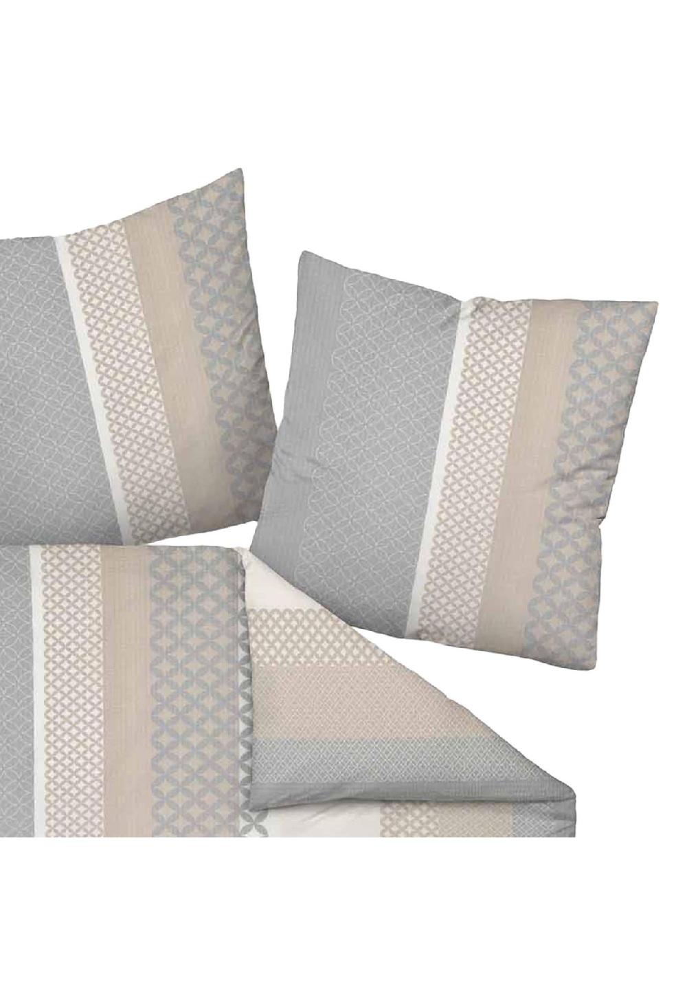 Janine® Bettwäsche 2 teilig - Mako-Soft-Seersucker Baumwolle bügelfrei uni Begrenzt auf 3 Tage