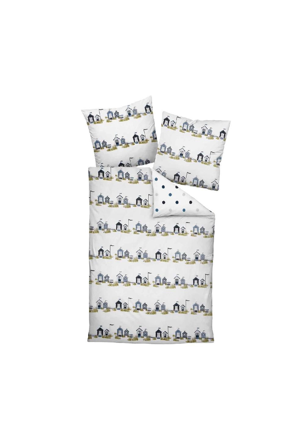 Janine® Bettwäsche 2 teilig - Mako-Soft-Seersucker Baumwolle bügelfrei uni
