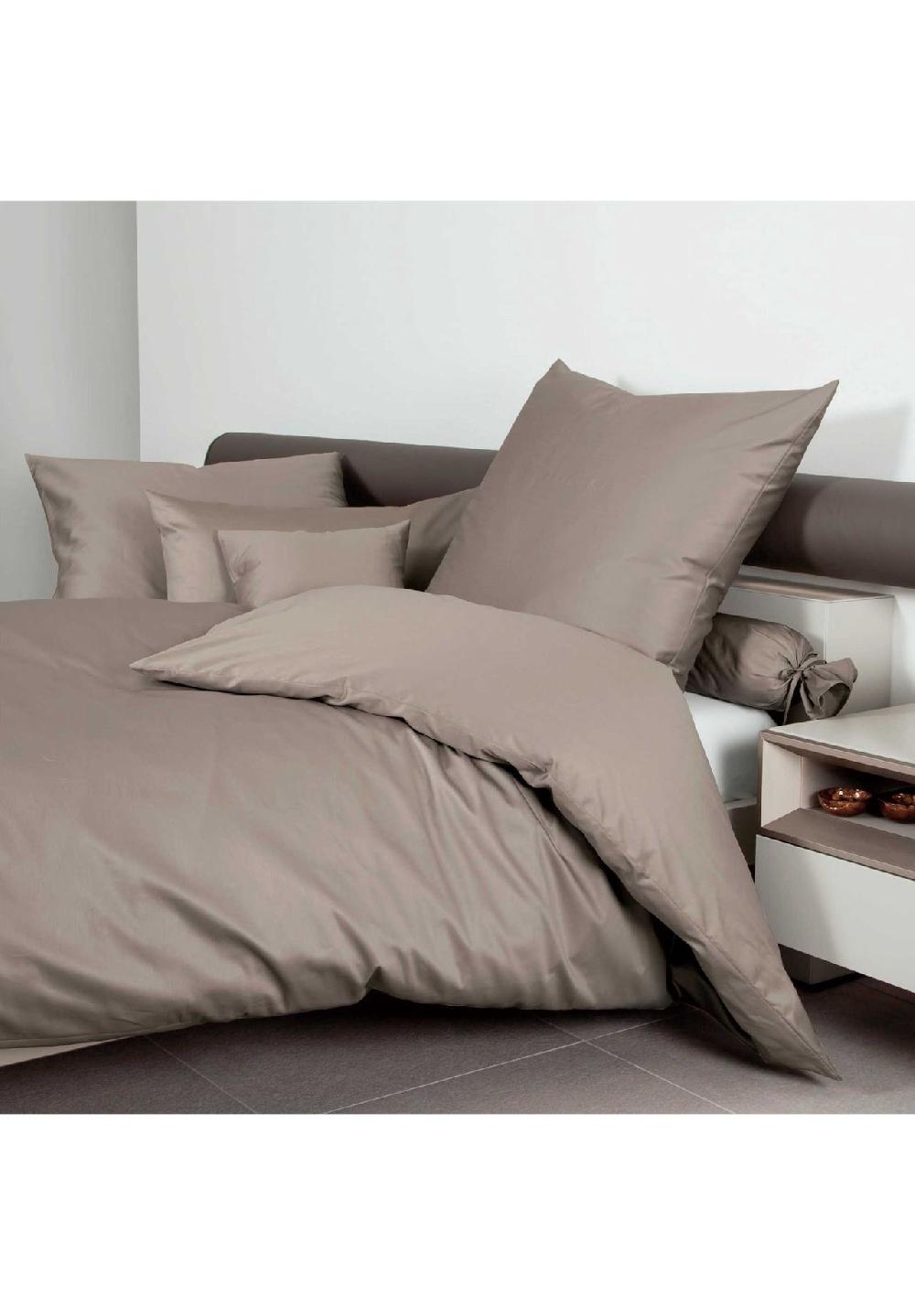 Janine® Bettwäsche 2 teilig - Mako-Satin Baumwolle mercerisiert Seidenfinish uni 50% Rabatt für begrenzte Zeit