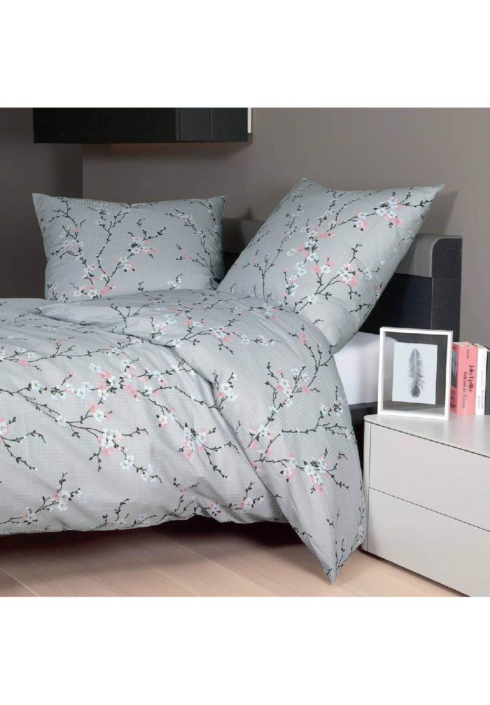 Janine® Bettwäsche 2 teilig - Tango Mako-Soft-Seersucker Baumwolle floral Rabatte dieses Monats