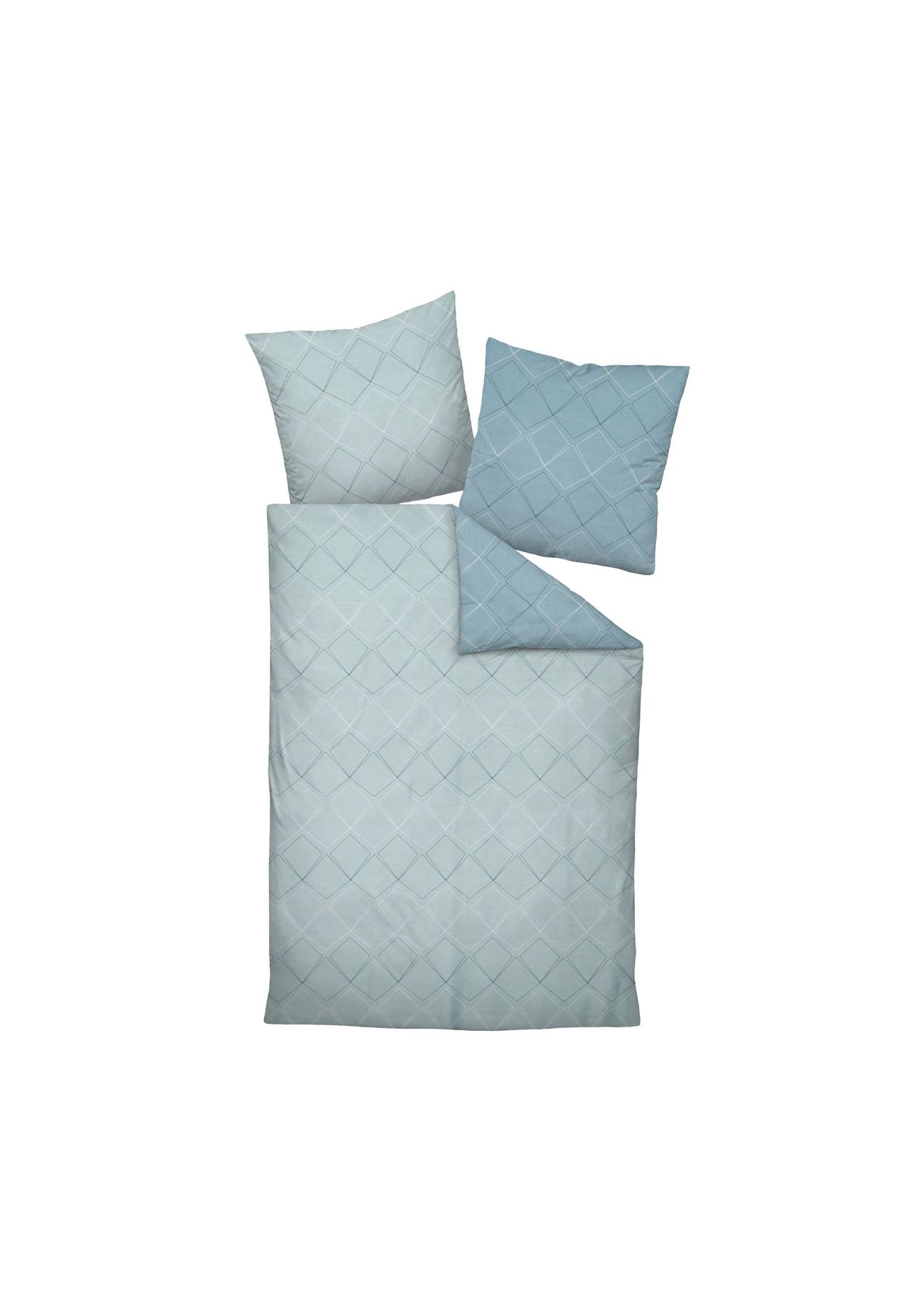 Janine® Bettwäsche 2 teilig - Mako-Satin Baumwolle mercerisiert Seidenfinish uni
