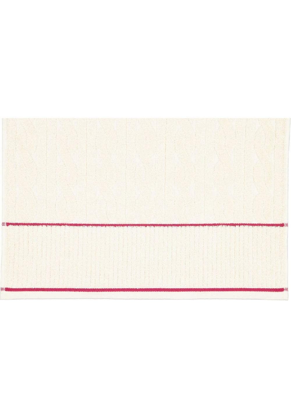 MÖVE Handtücher Cosy Knits Zopf allover nature/berry - 021 Jubiläumsangebot
