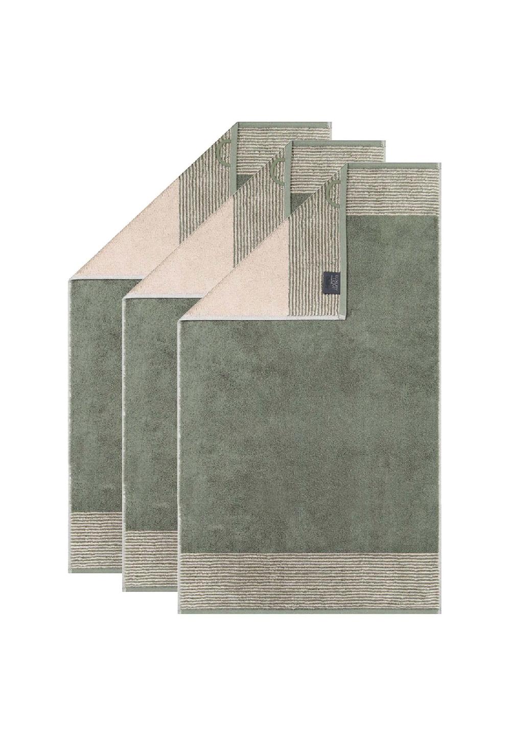 Cawö Gästetuch 3er Pack - Luxury Home C Two-Tone 30x50 cm Walkfrottier