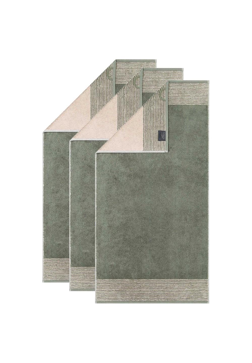 Cawö Handtuch 3er Pack - Luxury Home C Two Tone 50x100 cm Walkfrottier