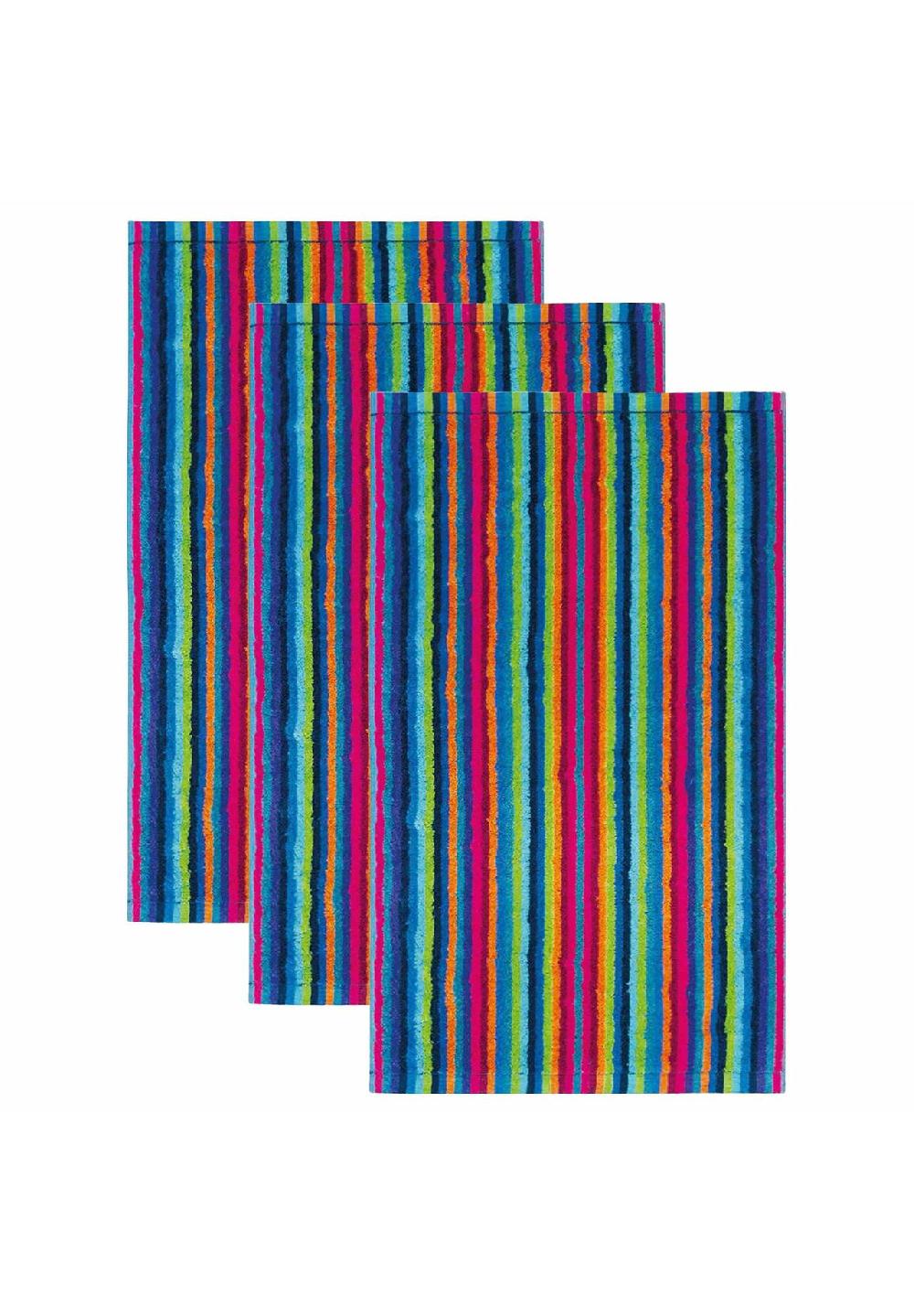 Cawö Gästetuch 3er Pack - C Life Style Stripes 30x50 cm Walkfrottier