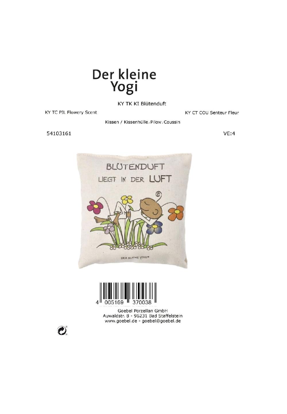 Goebel Bio-Kräuterkissen Der kleine Yogi - Blütenduft liegt in der Luft KY Bio-Kissen Großer Ausverkauf