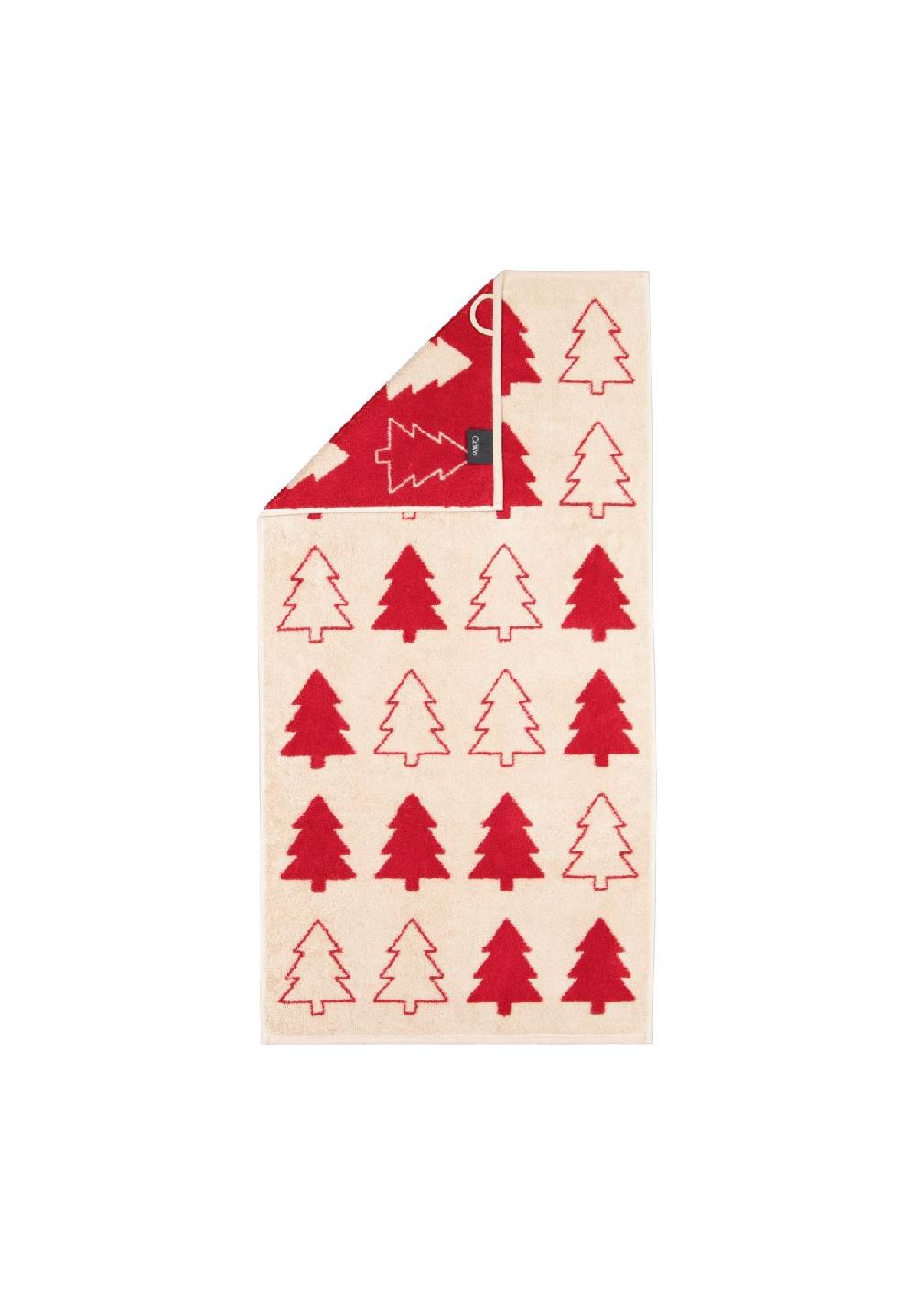 Cawö Handtücher Christmas Edition Tannenbäume 794 natur-rot - 32