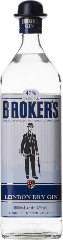 vinello Broker's dry Gin 47% vol 1 0 l - Broker's