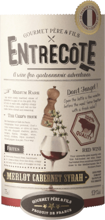 vinello Entrecote Merlot Cabernet Syrah - Les Grands Chais de France Riesige Ersparnisse