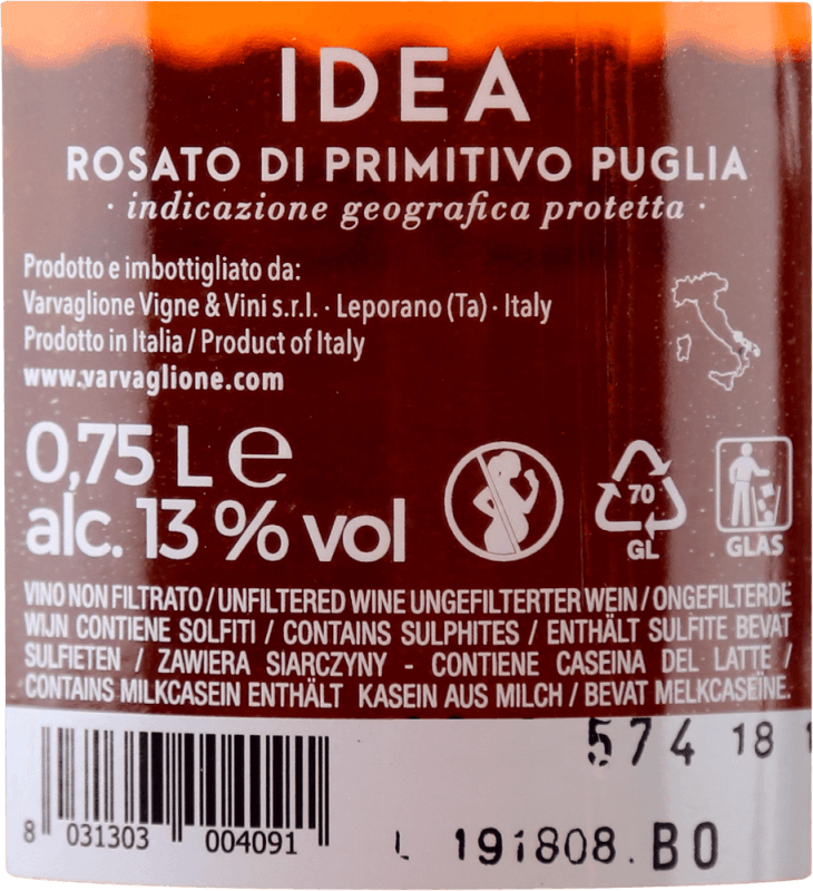 vinello IDEA Rosa di Primitivo di Puglia IGP - Varvaglione Rabatte dieses Monats