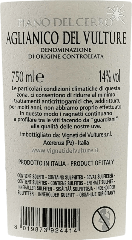 vinello Piano del Cerro Aglianico del Vulture DOC - Vigneti del Vulture Verkauf