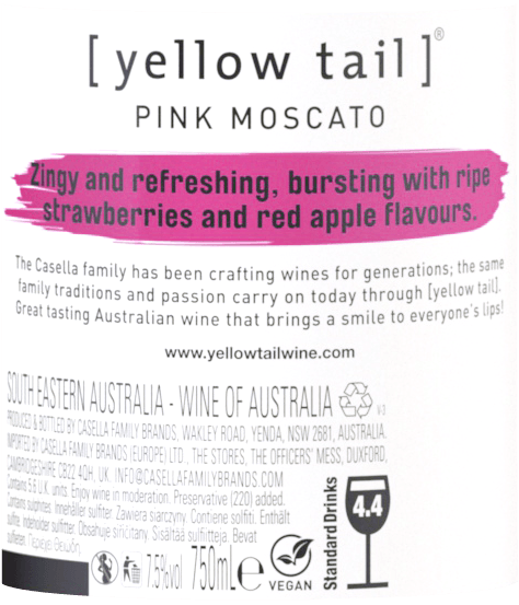 vinello Pink Moscato - Yellow Tail Kostenloser Versand