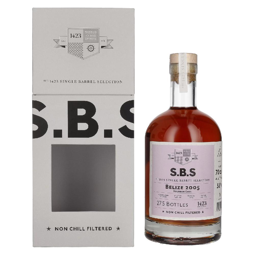 delicando 1423 S.B.S BELIZE Rum 2005 58% Vol. 0 7l in Geschenkbox