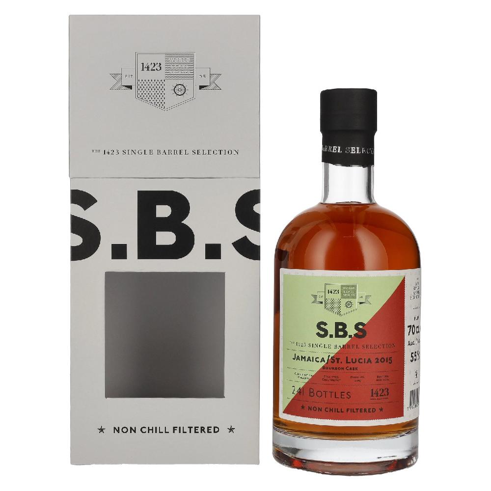 delicando 1423 S.B.S JAMAICA/ST. LUCIA Bourbon Cask 2015 55% Vol. 0 7l in Geschenkbox