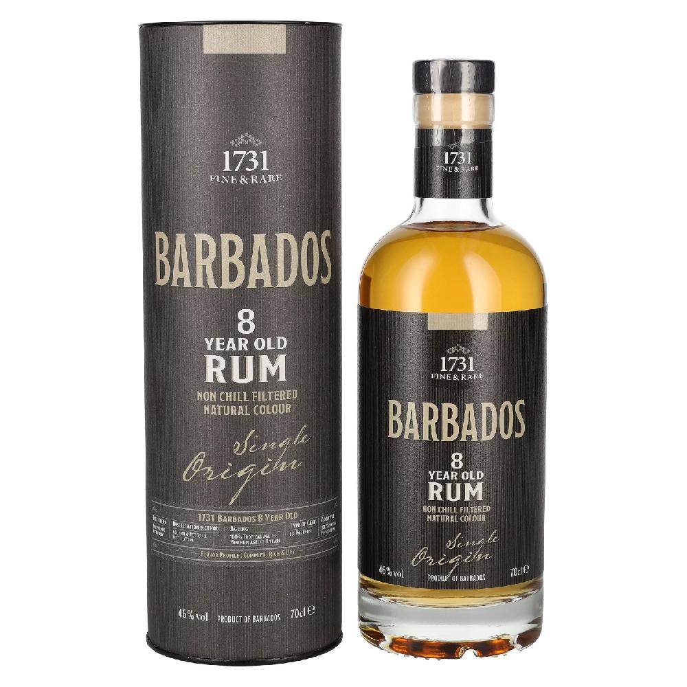 delicando 1731 Fine & Rare BARBADOS 8 Years Old Single Origin Rum 46% Vol. 0 7l in Geschenkbox