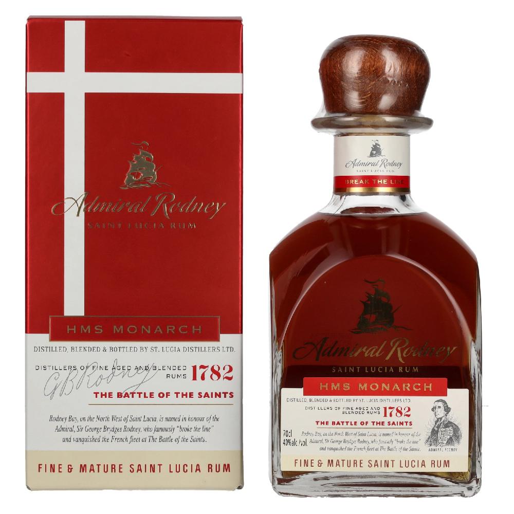 delicando Admiral Rodney HMS MONARCH Saint Lucia Rum 40% Vol. 0 7l in Geschenkbox