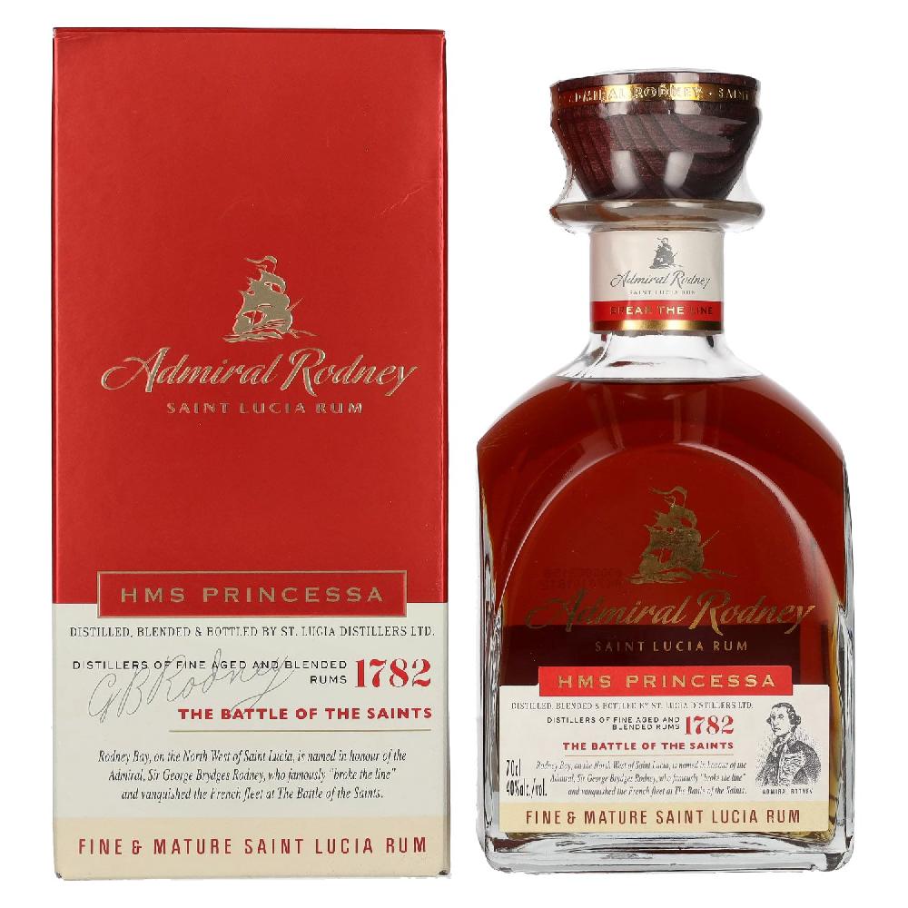 delicando Admiral Rodney HMS PRINCESSA Fine & Mature Saint Lucia Rum 40% Vol. 0 7l in Geschenkbox