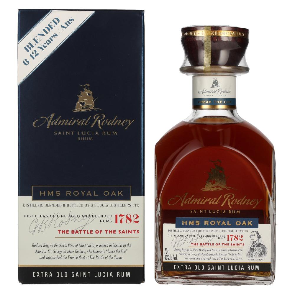 delicando Admiral Rodney HMS ROYAL OAK Extra Old Saint Lucia Rum 40% Vol. 0 7l in Geschenkbox
