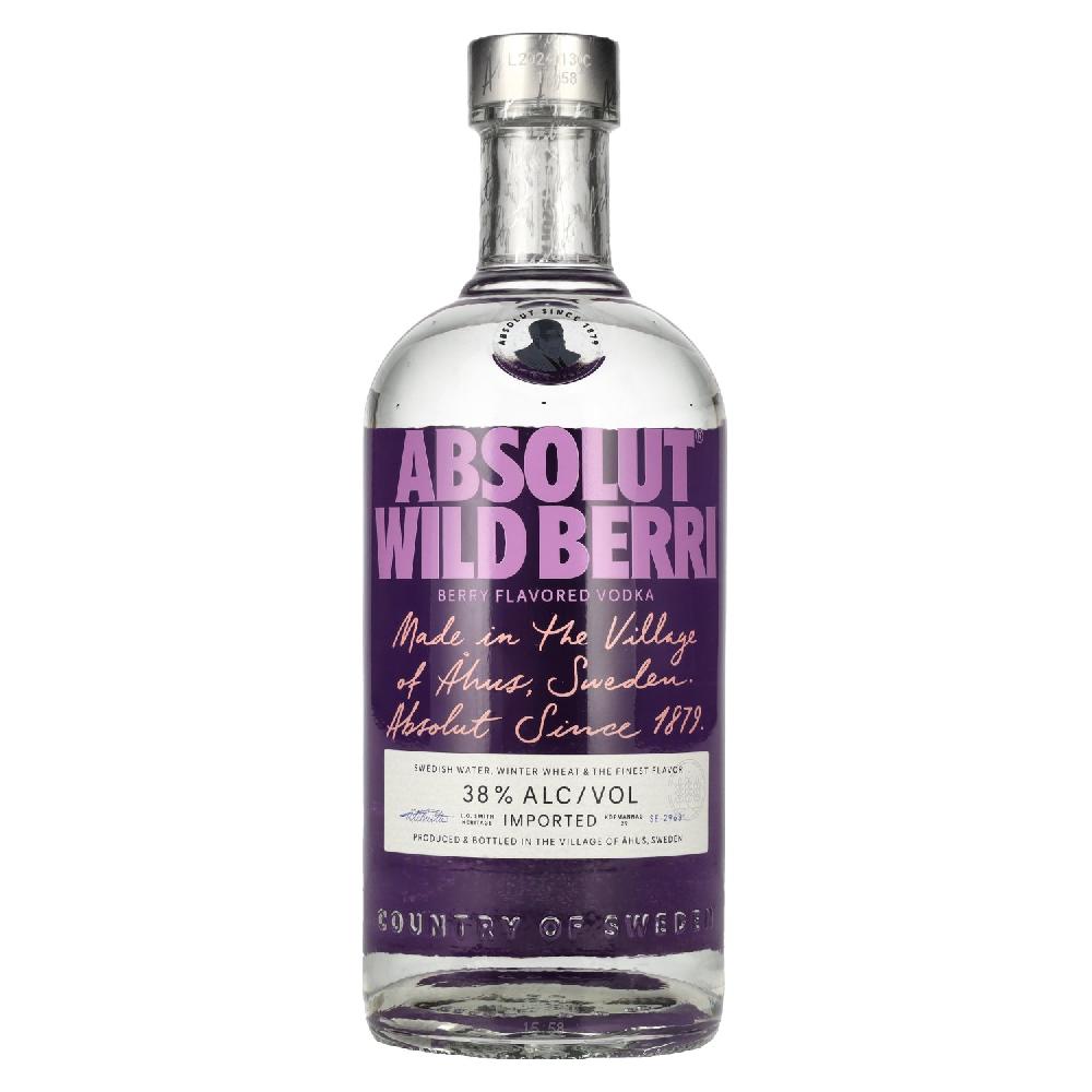 delicando Absolut WILD BERRY Flavored Vodka 38% Vol. 0 7l