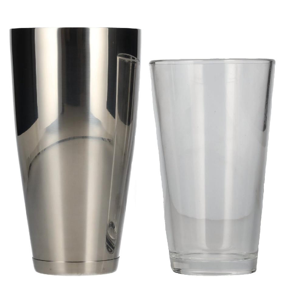 delicando APS Boston Shaker Silber 2-teilig mit Glas - delicando