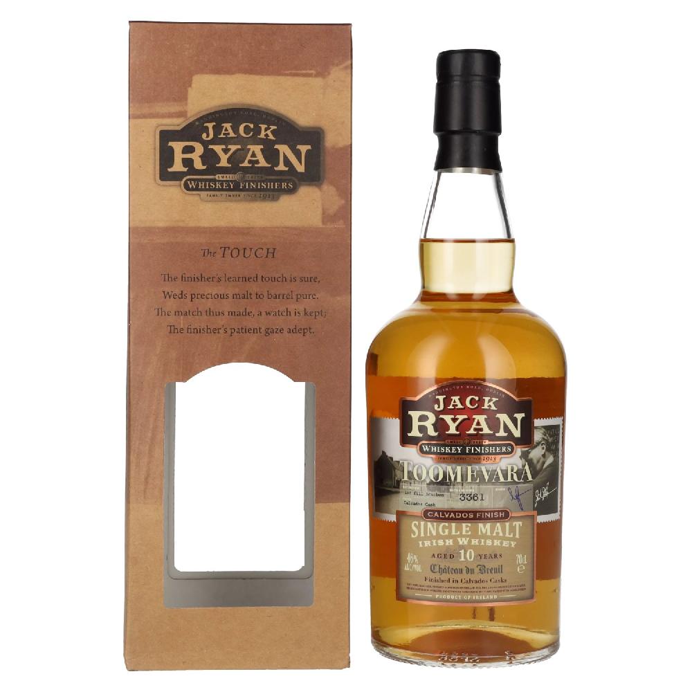 delicando Jack Ryan TOOMEVARA 10 Years Old Single Malt Irish Whiskey Calavados Finish 46% Vol. 0 7l in Geschenkbox