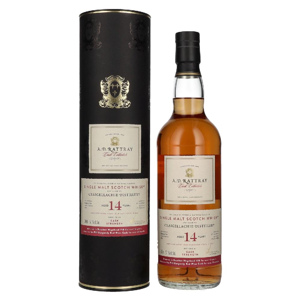 delicando A.D. Rattray 14 Years Old CRAIGELLACHIE Burgundy Wine Finish Whisky 2010 57 1% Vol. 0 7l in Geschenkbox