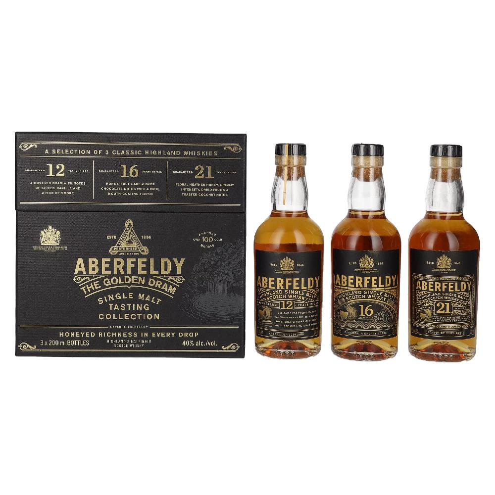 delicando Aberfeldy The Golden Dram Single Malt Tasting Collection 40% Vol. 3x0 2l in Geschenkbox