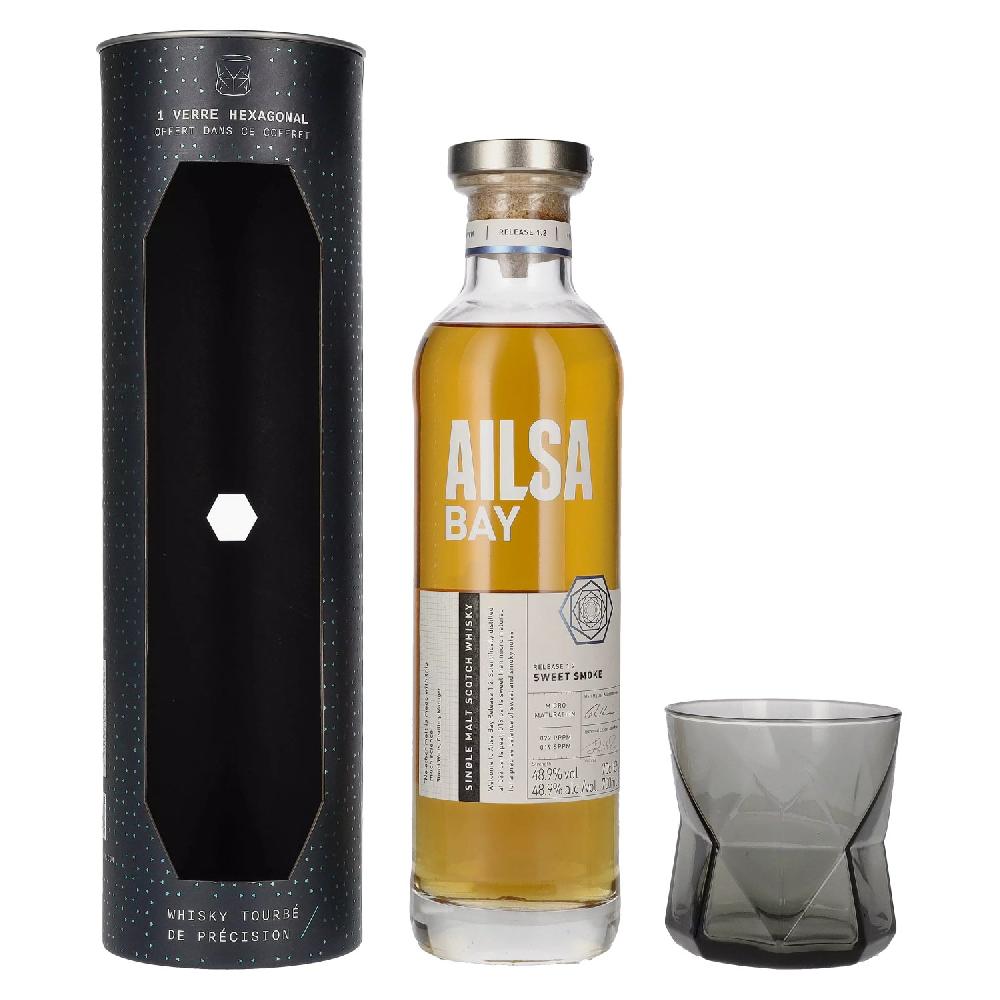 delicando Ailsa Bay SWEET SMOKE Single Malt Scotch Whisky Release 1.2 48 9% Vol. 0 7l in Geschenkbox mit Glas