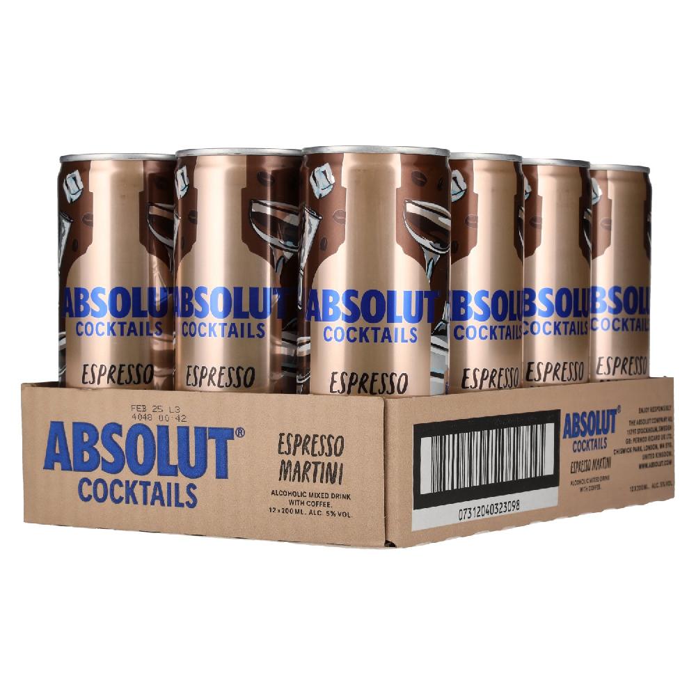 delicando Absolut Cocktails Espresso Martini 5% Vol. 12x0 2l Dosen