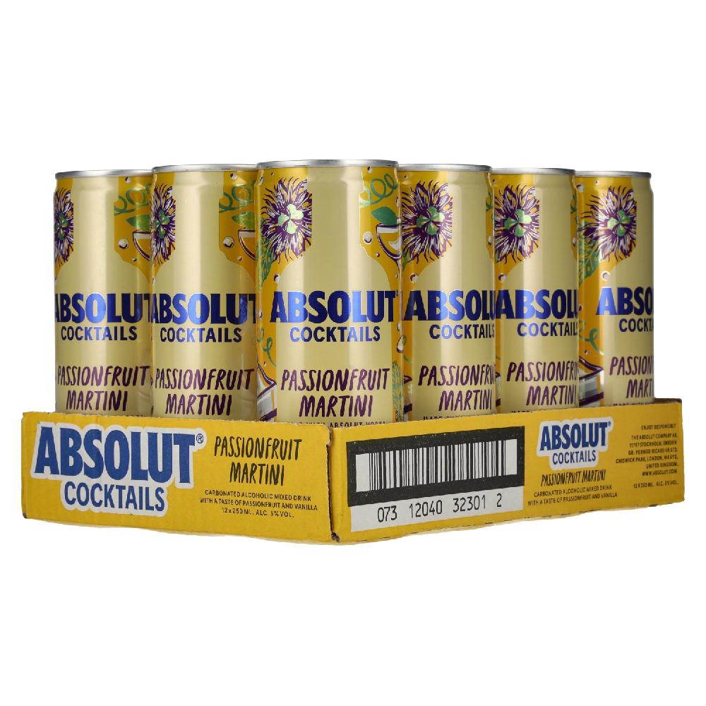 delicando Absolut Cocktails Passionfruit Martini 5% Vol. 12x0 25l Dosen