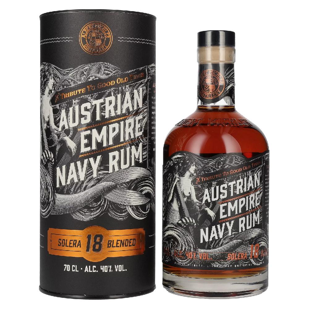 delicando Austrian Empire Navy Rum 18 Solera Blended 40% Vol. 0 7l in Geschenkbox
