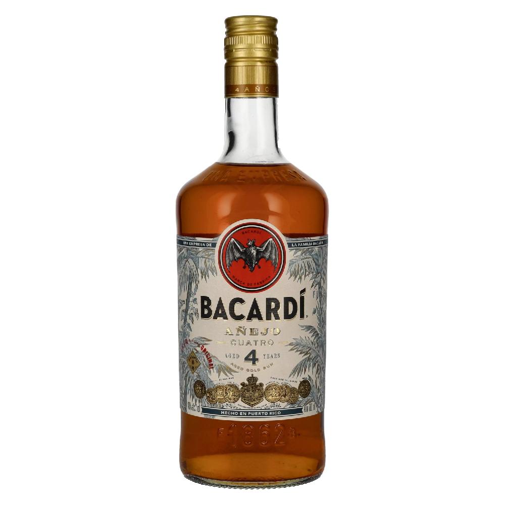 delicando Bacardi 4 Years Old AÑEJO CUATRO Gold Rum 40% Vol. 0 7l