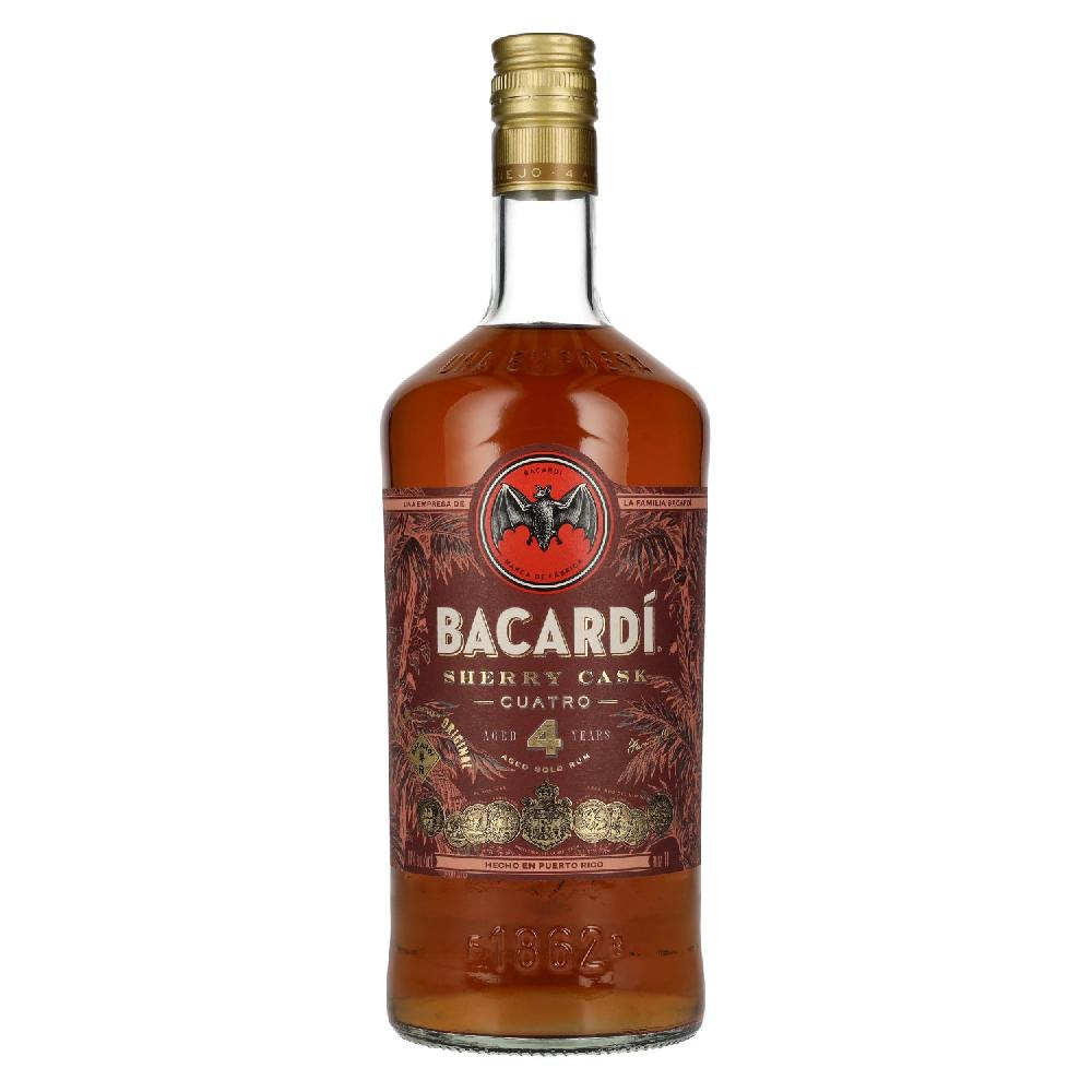 delicando Bacardi 4 Years Old SHERRY CASK CUATRO Gold Rum 40% Vol. 1l