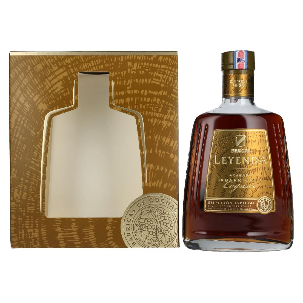 delicando Brugal LEYENDA Cognac Finish Rum 38% Vol. 0 7l in Geschenkbox