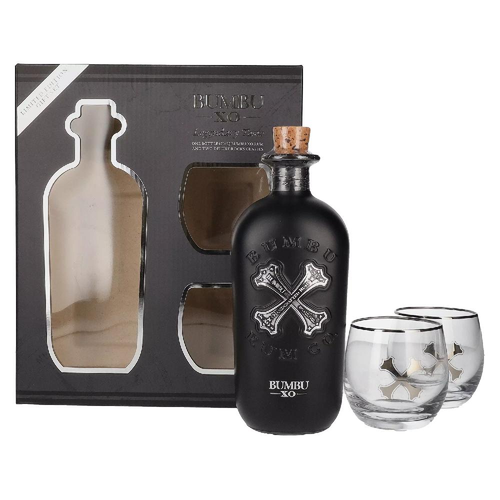 delicando Bumbu XO Handcrafted Rum 40% Vol. 0 7l in Geschenkbox mit 2 Gläsern
