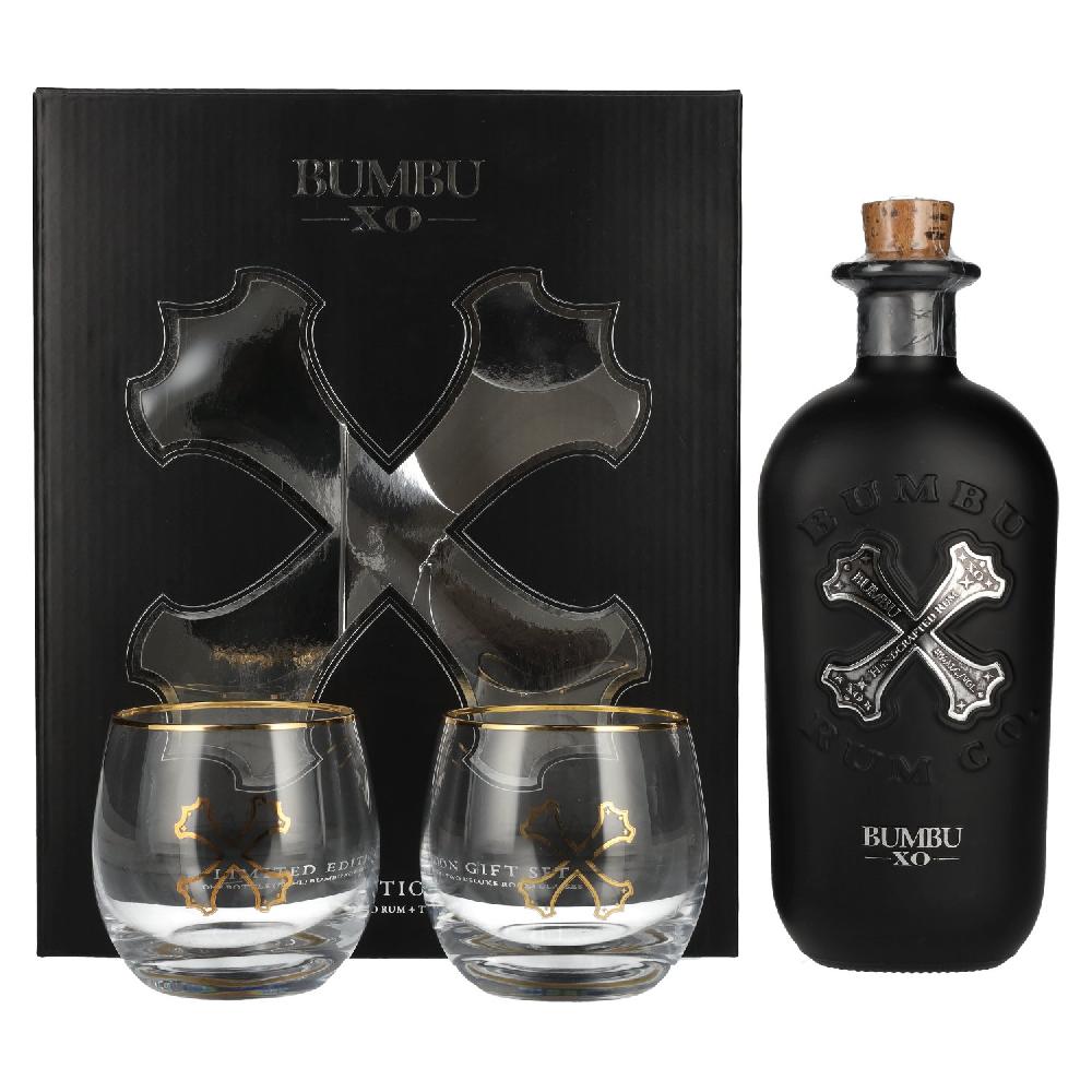 delicando Bumbu XO Handcrafted Rum 40% Vol. 0 7l in Geschenkbox mit 2 Gläsern