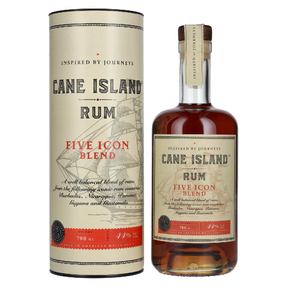 delicando Cane Island FIVE ICON BLEND Island Rum 44% Vol. 0 7l in Geschenkbox