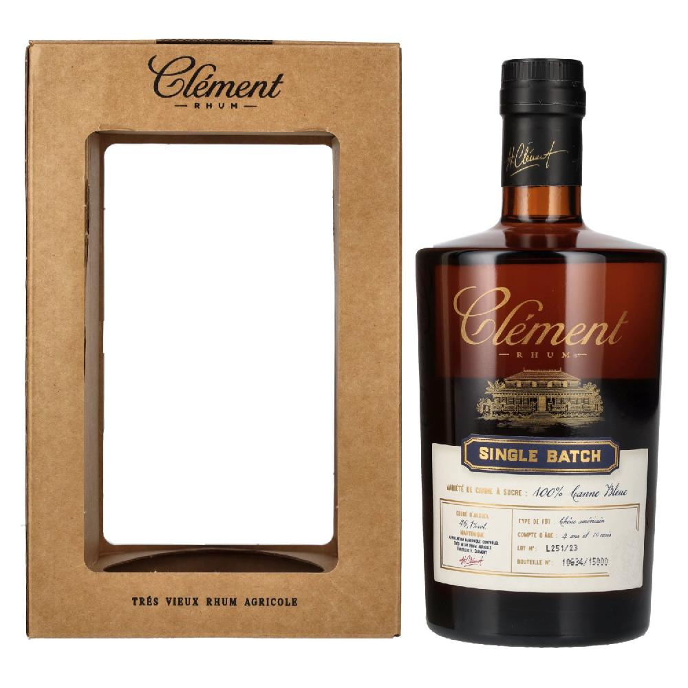 delicando Clément Trés Vieux Rhum Agricole SINGLE BATCH 100% Canne Bleue 46 1% Vol. 0 5l in Geschenkbox