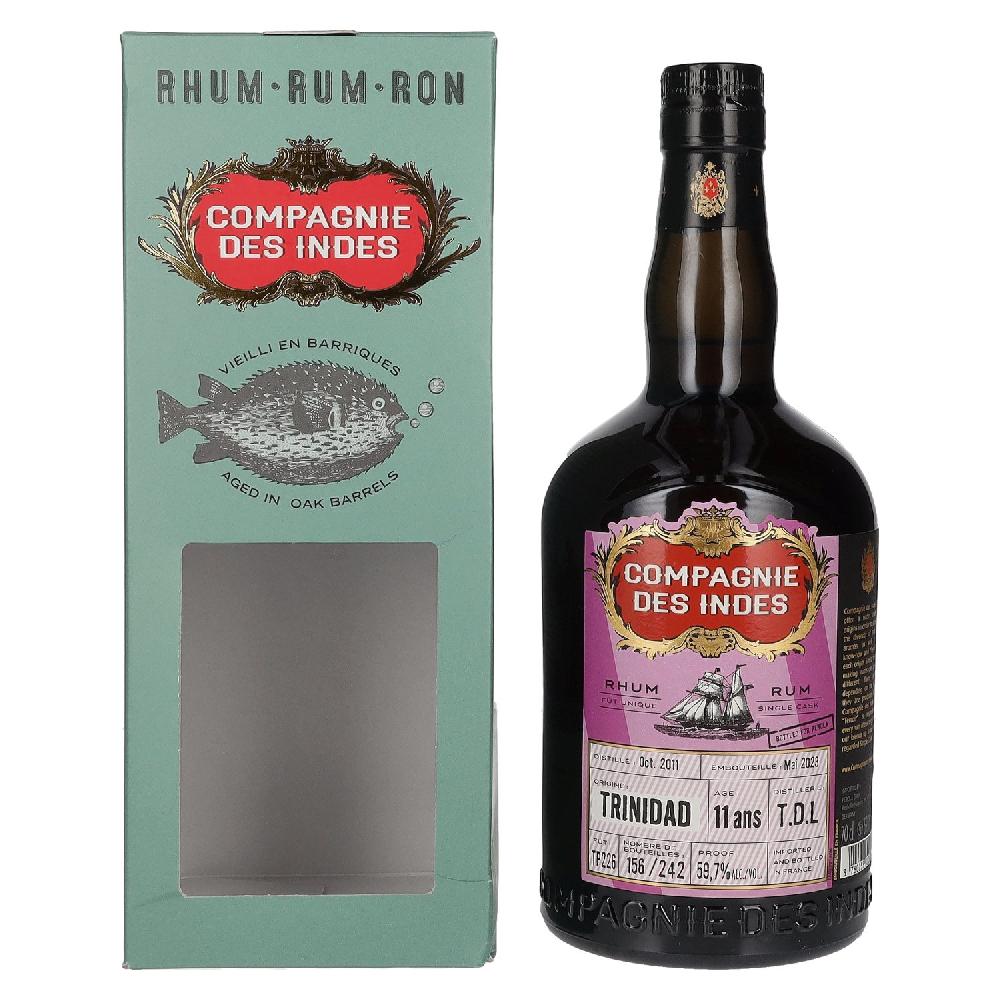 delicando Compagnie des Indes Trinidad T.D.L Rum Single Cask Strength 11 Years Old 2011 59 7% Vol. 0 7l in Geschenkbox Saisonschlussverkauf