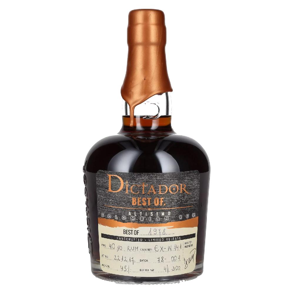 delicando Dictador BEST OF 1978 ALTISIMO Colombian Rum Limited Release 45% Vol. 0 7l