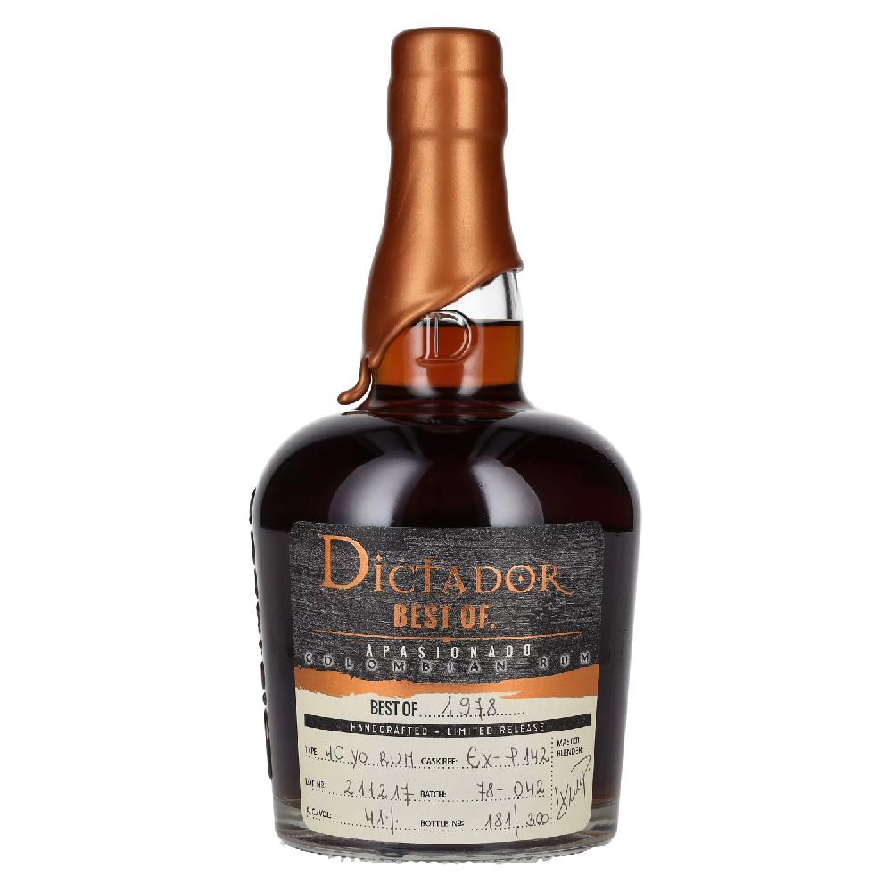 delicando Dictador BEST OF 1978 APASIONADO Colombian Rum 40YO/211217/EX-P142 41% Vol. 0 7l