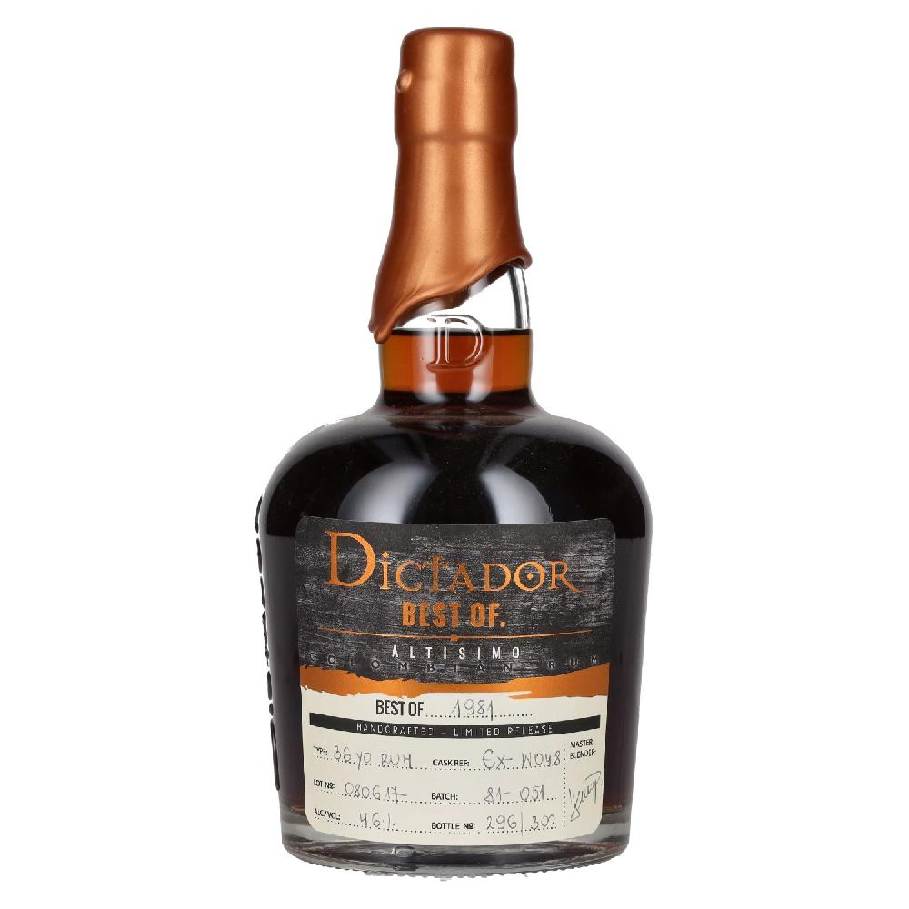 delicando Dictador BEST OF 1981 ALTISIMO Colombian Rum 36YO/080617/EX-W048 46% Vol. 0 7l