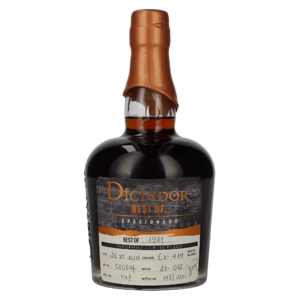 delicando Dictador BEST OF 1981 APASIONADO Colombian Rum EXP-111 44% Vol. 0 7l