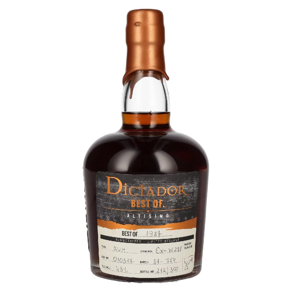 delicando Dictador BEST OF 1987 ALTISIMO Colombian Rum 30YO/010317/EX-W278 43% Vol. 0 7l